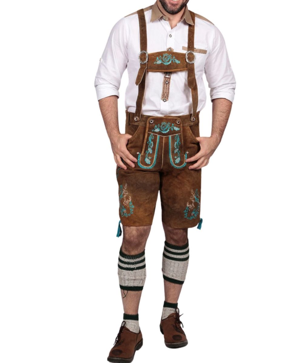 Traditional Bavarian Lederhosen Brown Traditional Bavarian Lederhosen Brown