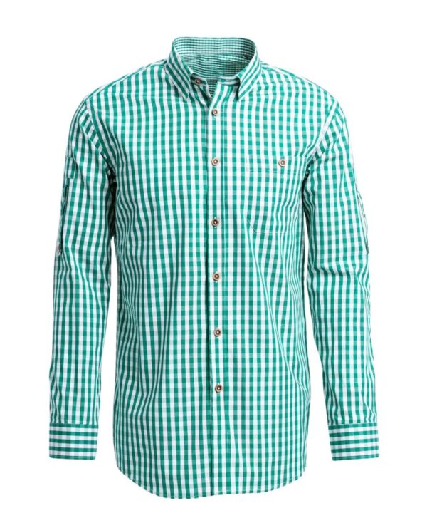 Men's Checkered Green Shirt
