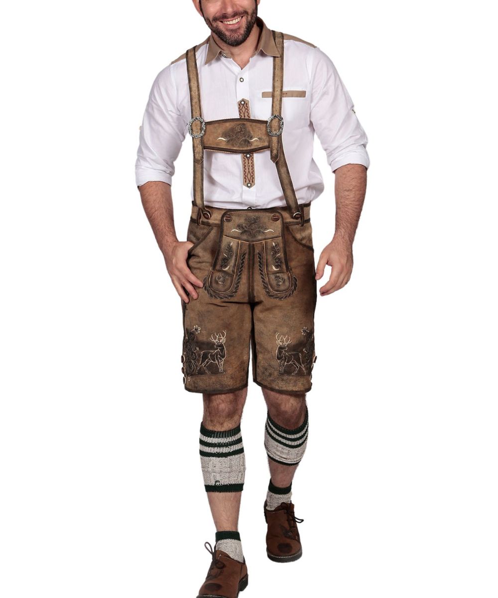 Pankraz Brown Bavarian Lederhosen Pankraz Brown Bavarian Lederhosen