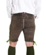 Forest Green Traditional Lederhosen with Embroidery