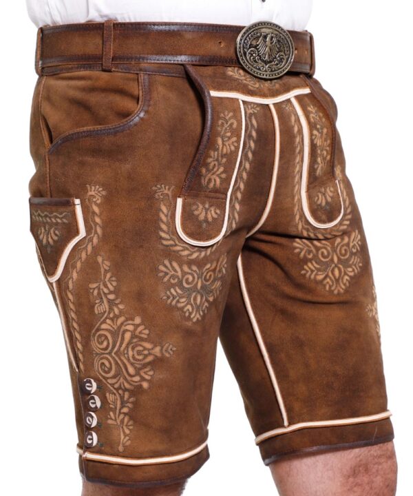 Rustic Brown Vintage Bavarian Lederhosen