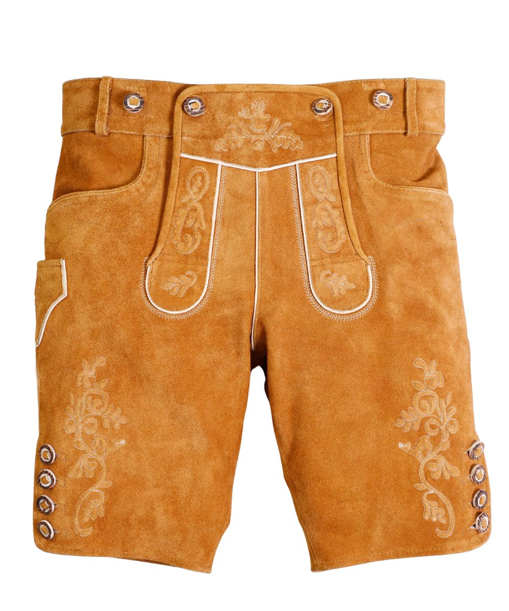 Traditional Bavarian Tan Leather Shorts Traditional Bavarian Tan Leather Shorts